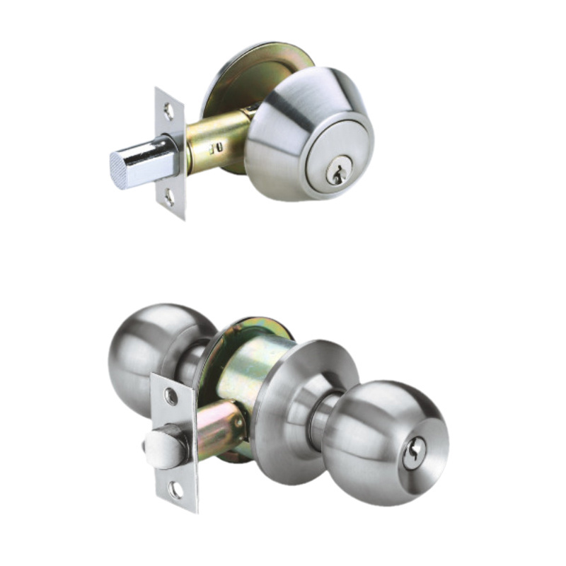 Light Duty Commercial Door Cylinder Ball Lock Knob Lock / Adjustable Entry Door Locks/smart home door knob locks