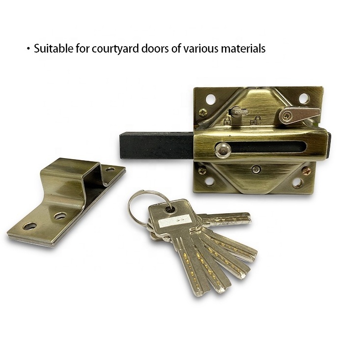 Zeise-ikon Double Cylinder Keyed Long Throw Rim Lock Top Quality Double Locking Long Throw Garage Door Gate Lock