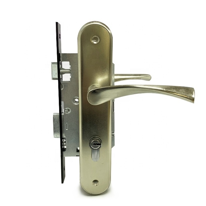 Zeise-ikon aluminum handle bedroom safety door lock set with 85*45 lock body mortise door lock