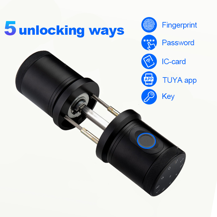 Digital wifi fingerprint smart outdoor biometric electronic door knob smartlock smart TUYA app smart lock