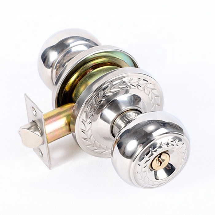 5714 Stainless Steel Privacy Bathroom Bedroom Interior door knobs Safe Ball knob Door Lock