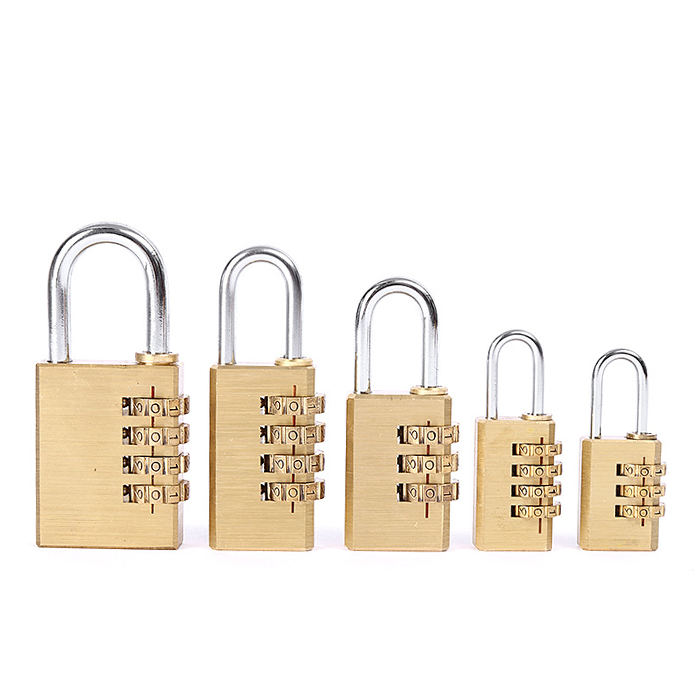 Brass Lock 4 Number Combination Padlock Various  brass lock series factory factory brass digital security pad lock