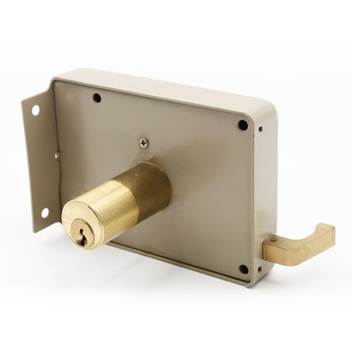 High Security  Cylinder Wooden Door Brass Latch Deadbolt Rim Door Lock