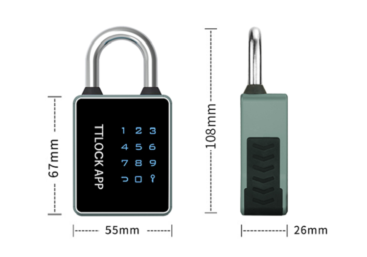 Wi-fi Smart padlock with Keys Bluetooth Keypad Smart Lock Keyless for Home, Gate,Gym,Outdoor,School,Bike, Locker