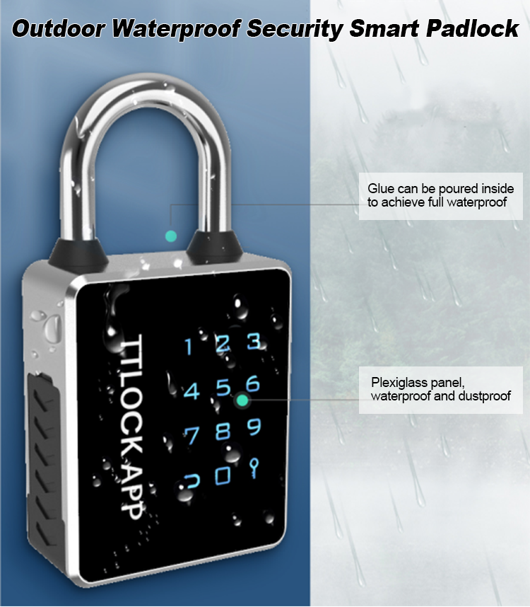 Wi-fi Smart padlock with Keys Bluetooth Keypad Smart Lock Keyless for Home, Gate,Gym,Outdoor,School,Bike, Locker