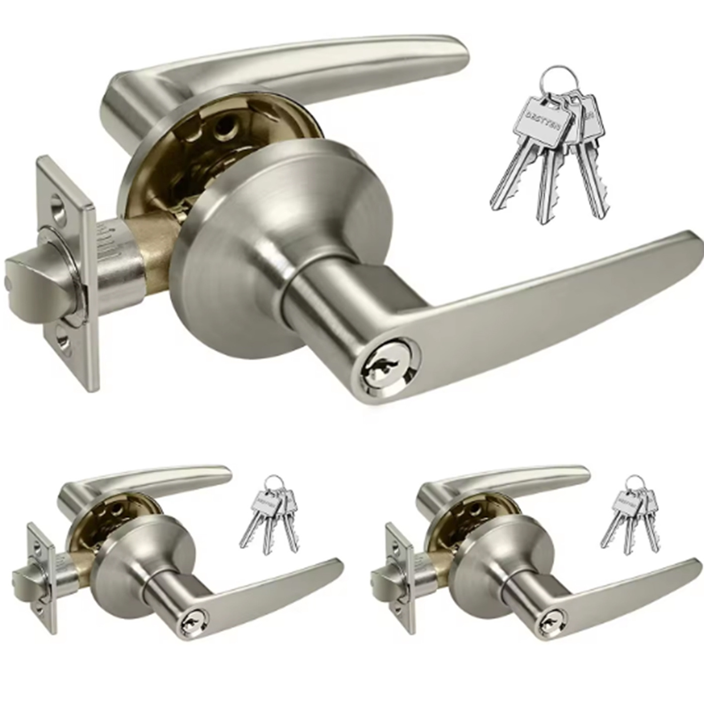 Custom private label cylindrical door lever tubular handle Wholesale stainless steel door lock