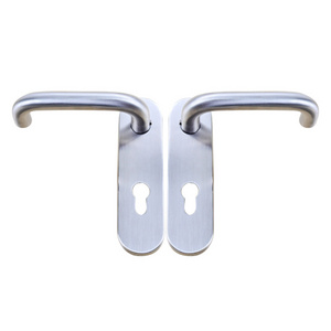 High Quality Stainless Steel Indoor Lever Handle Plate Door Lock Interior Iron Lever Handle for Bathroom Doors