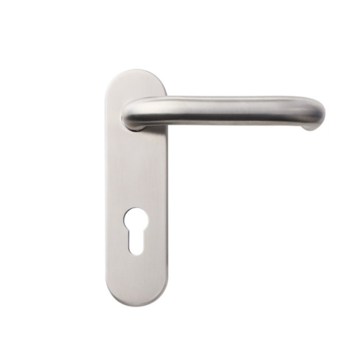 High Quality Stainless Steel Indoor Lever Handle Plate Door Lock Interior Iron Lever Handle for Bathroom Doors