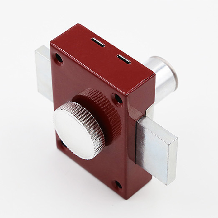 External Use Set Rim Deadbolt Lock For Doors Turned Levers Machine Lock Rim Lock For Thick Door Double Sides Red