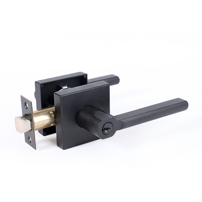 Flat style heavy duty tubular leverset lock Zinc alloy lever rosette handle lever lock for wooden door