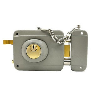 Mexico Market High Quality Three Bolts  Rim Lock Chain Door Lock for Wooden Door