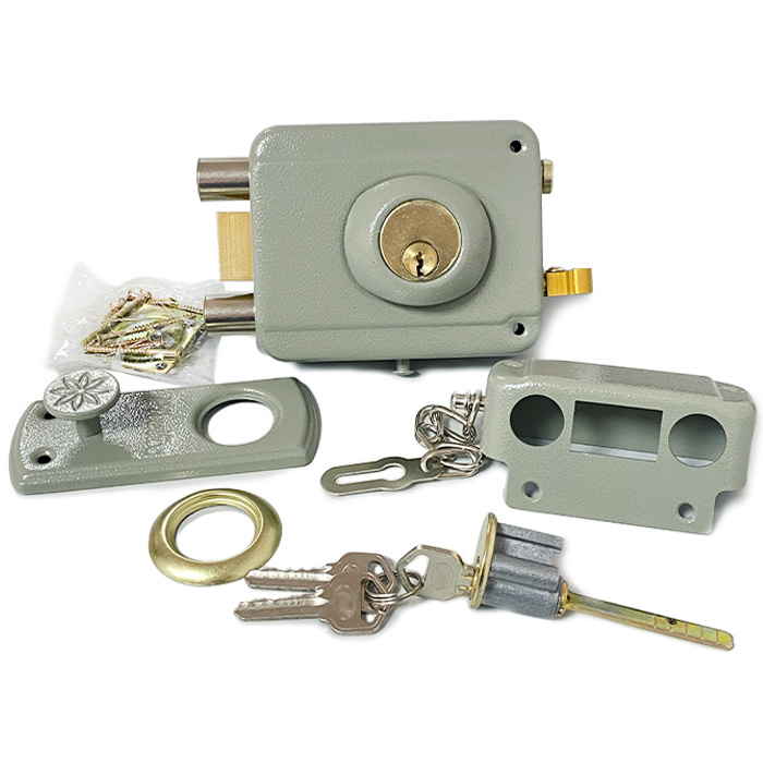 Mexico Market High Quality Three Bolts  Rim Lock Chain Door Lock for Wooden Door