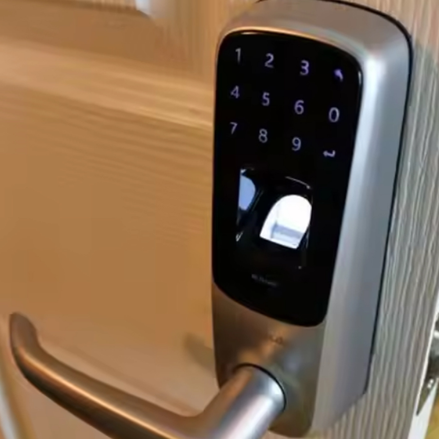 Electronic Keyless Finger Print Smart Locks Fingerprint Door Handle Lock with Code and Key for Home