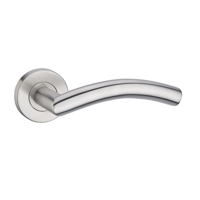 Stainless steel door handle silver metal material high quality handle for interior door