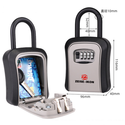 Secure External Password Storage Padlock Combination Lock Key Safe key box lockbox for keys