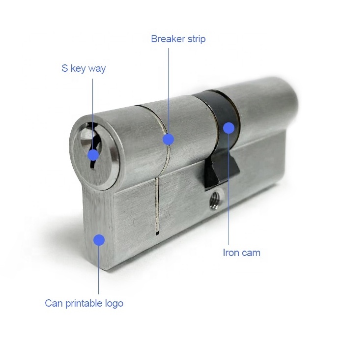 Zeise-ikon Euro profile S key way brass lock cylinder with breaker strip security door lock cylinder with keys