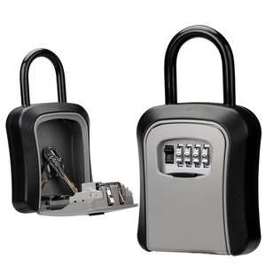 Hot Sale Portable Key Safe Lockable Storage Box with Padlocks Loop Hanged Lock Box for Keys