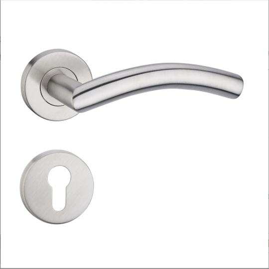 Stainless steel door handle silver metal material high quality handle for interior door