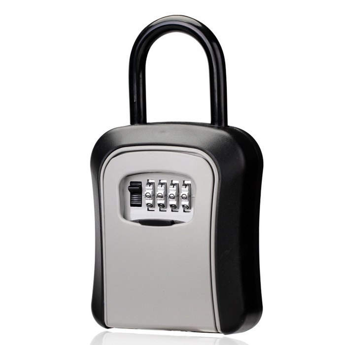 Hot Sale Portable Key Safe Lockable Storage Box with Padlocks Loop Hanged Lock Box for Keys