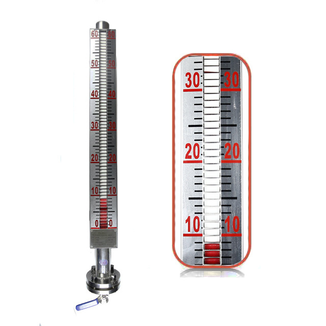 Magnetic Flap Level Gauge Float Level Meter with Remote Alarms Anti-corrosion Side Mounted Fuel Tank Diesel Tank Level Indicator