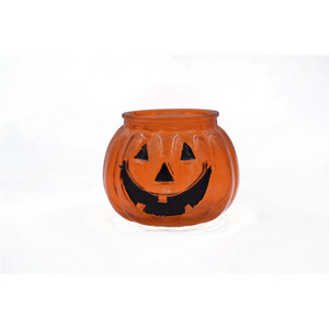 custom empty candle jar halloween pumpkin shaped candle jars