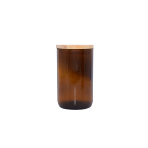 wholesale solid amber glass canlde jar 400ml popular  votive amber glass straight sided jar amber candle holder