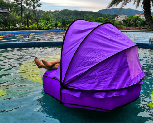 Inflatable Pool Floats Water Hammock With Sun Shade