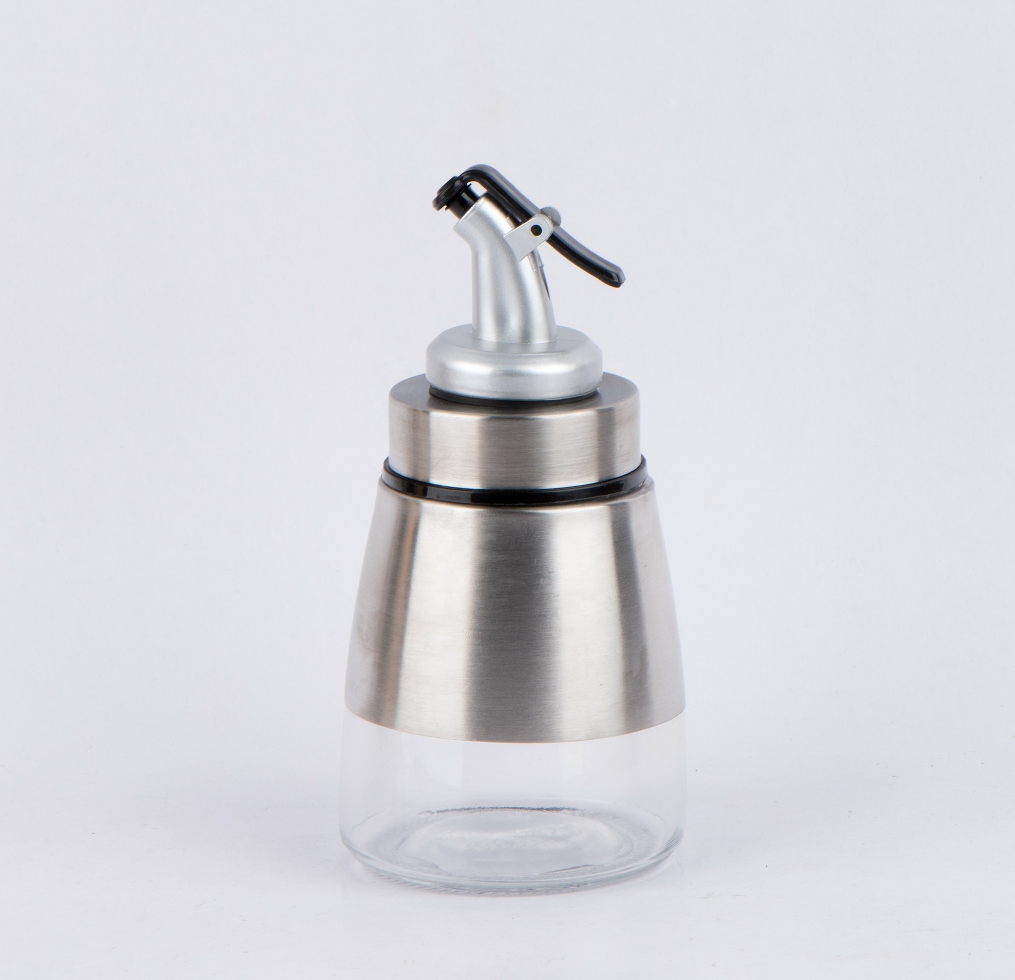 TW637TP 160ml glass oil jar oil dispenser with stainless teel casing