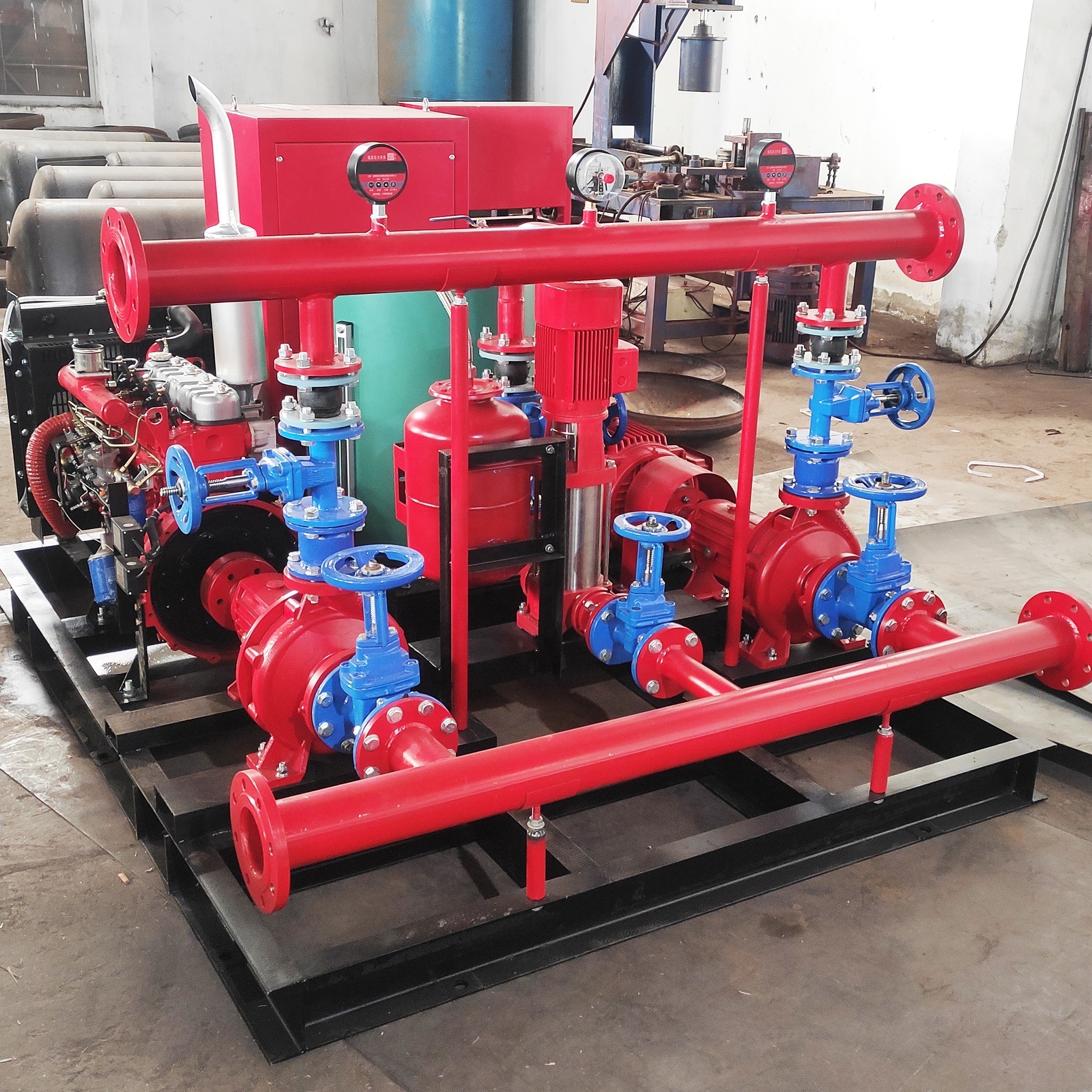 200 GPM-1500 GPM ,NFPA 20 standard skid-mounted fire pump set.