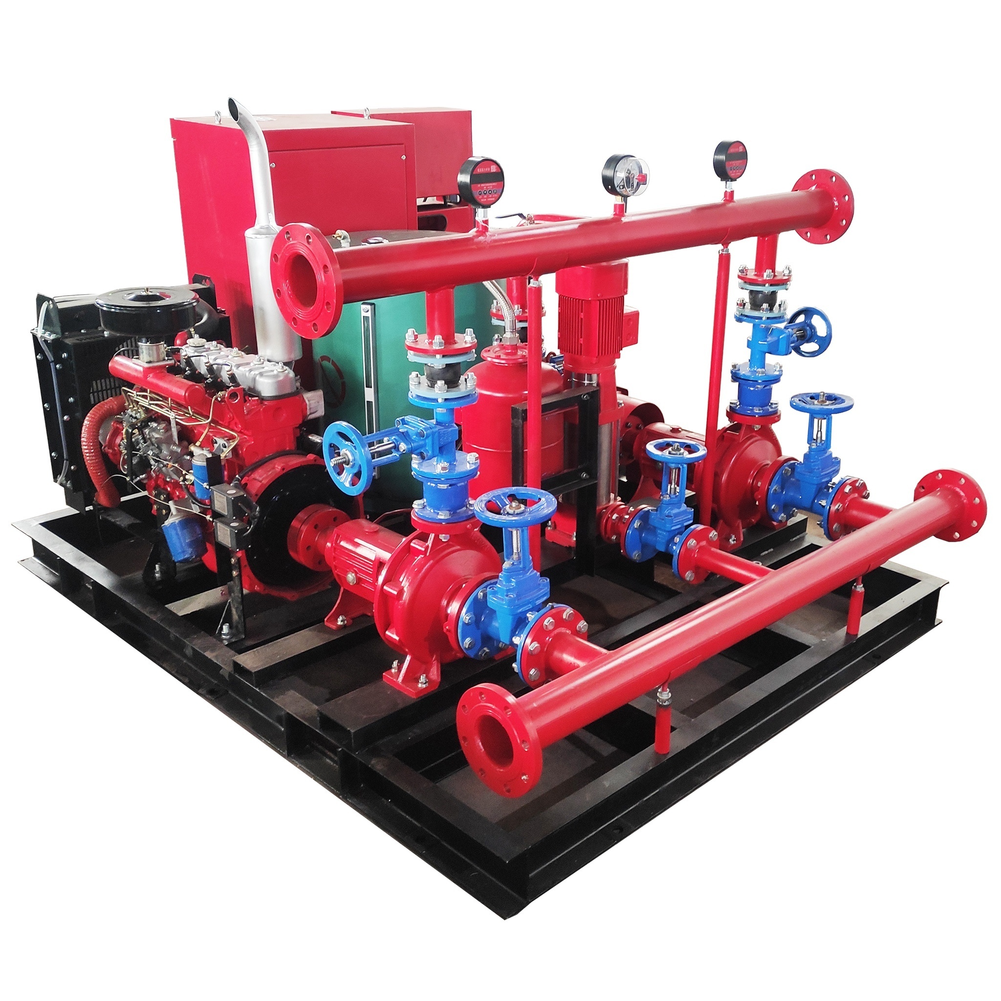 200 GPM-1500 GPM ,NFPA 20 standard skid-mounted fire pump set.