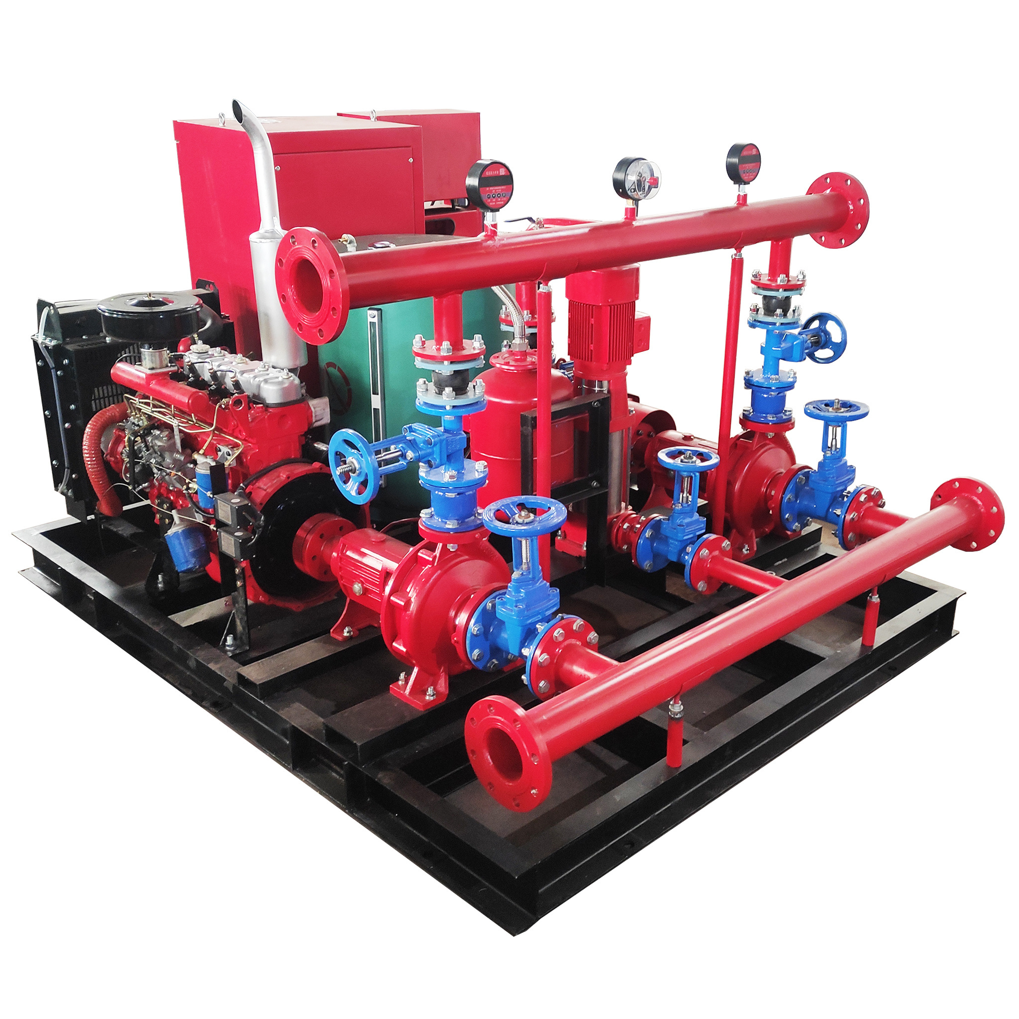 NFPA20 standard, skid-mounted EDJ fire pump unit, maximum 1.5MPA