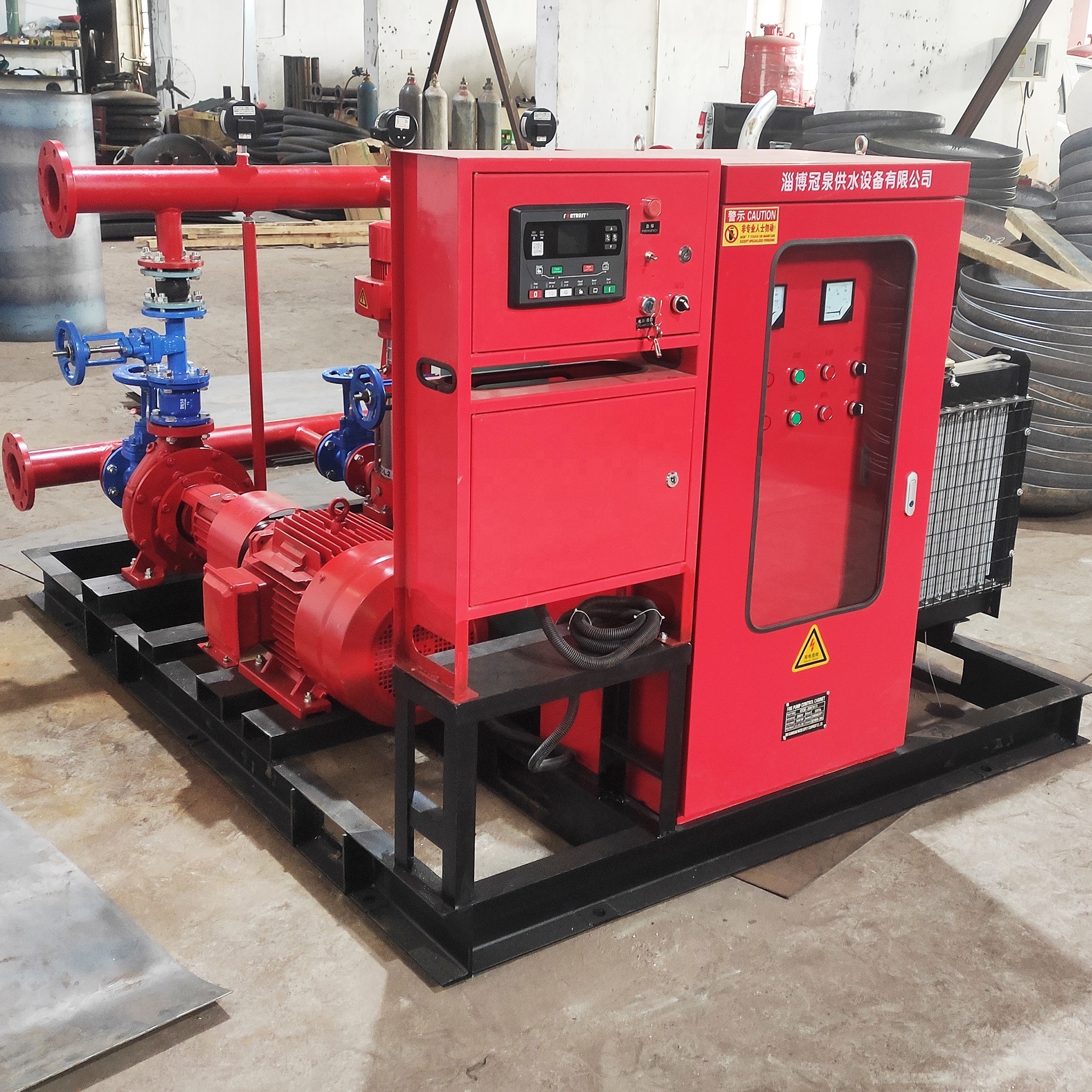 200 GPM-1500 GPM ,NFPA 20 standard skid-mounted fire pump set.