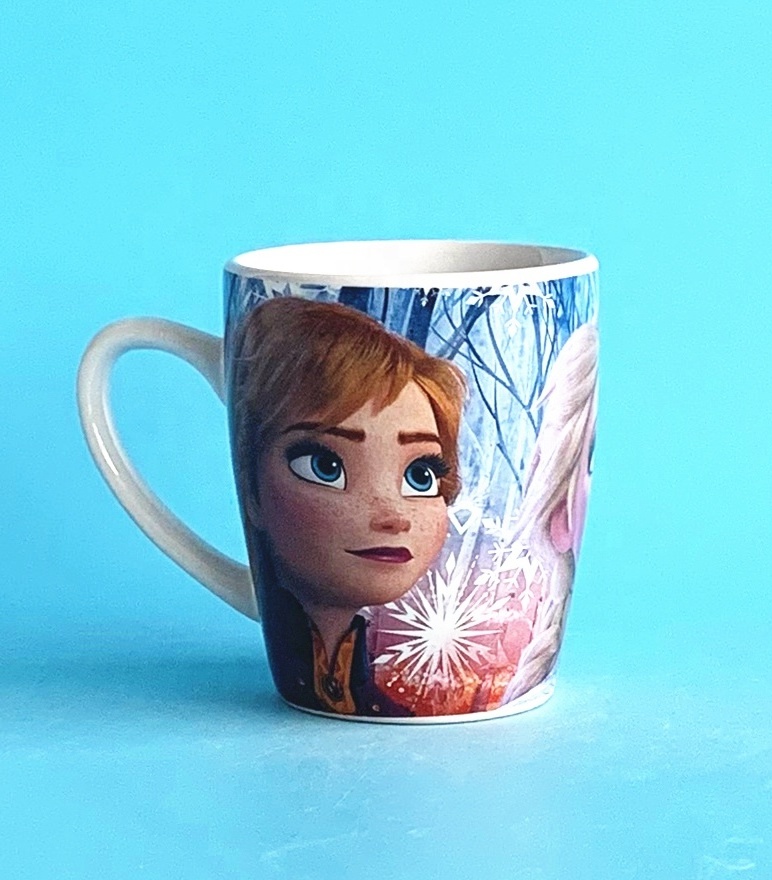 Wholesale 9 oz  ceramic mug with nice looking frozen decal high quality on sale,Promotional  Decal Artwork Ceramic Mug