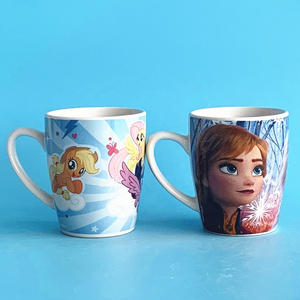 Wholesale 9 oz  ceramic mug with nice looking frozen decal high quality on sale,Promotional  Decal Artwork Ceramic Mug