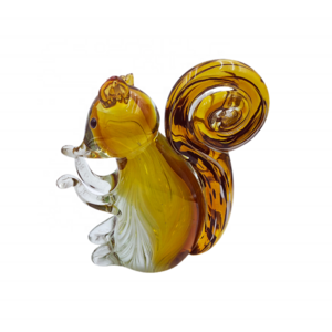 Home Decor Glass Craft Office Modern Glass Squirrel Decoration Murano Art Style Crystal Ornament for Living Room for Home Decor