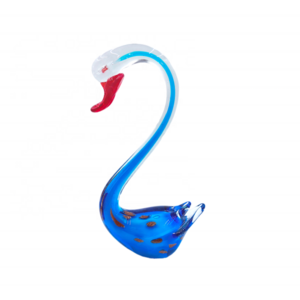 OEM/ODM Delicate Handblown Glass Swan Sculpture Murano Art Glass Animal Ornament Handicraft for Home Decoration For Wedding Gift