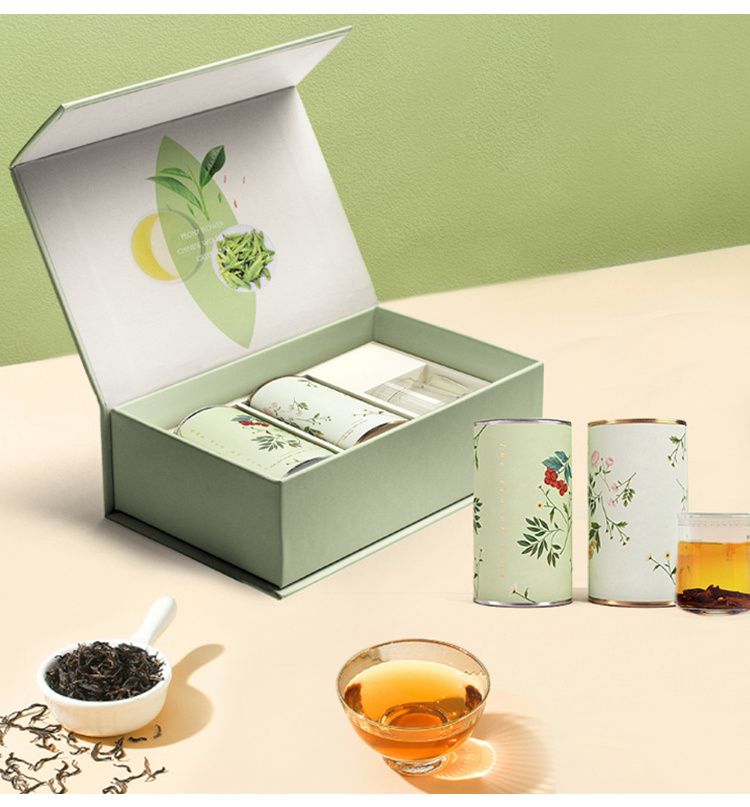 Wholesale Luxury portable Paper Tea Box Gift Tea Bags Packing Cardboard Box Tea Packaging With Custom Design