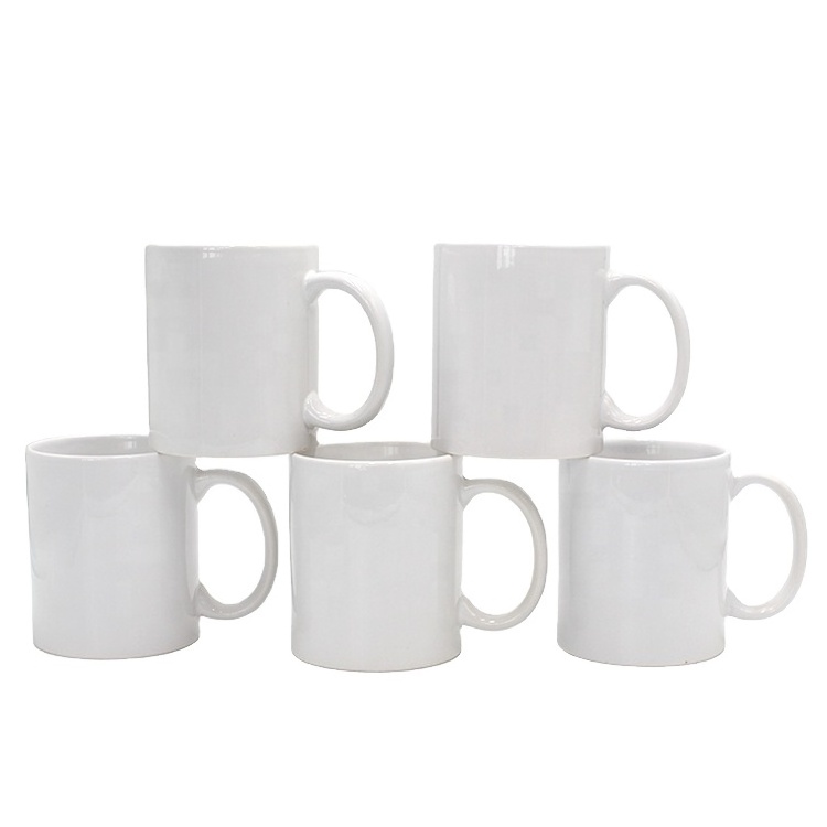 330ml white sublimation coating diy logo stoneware ceramic coffee mug made in china