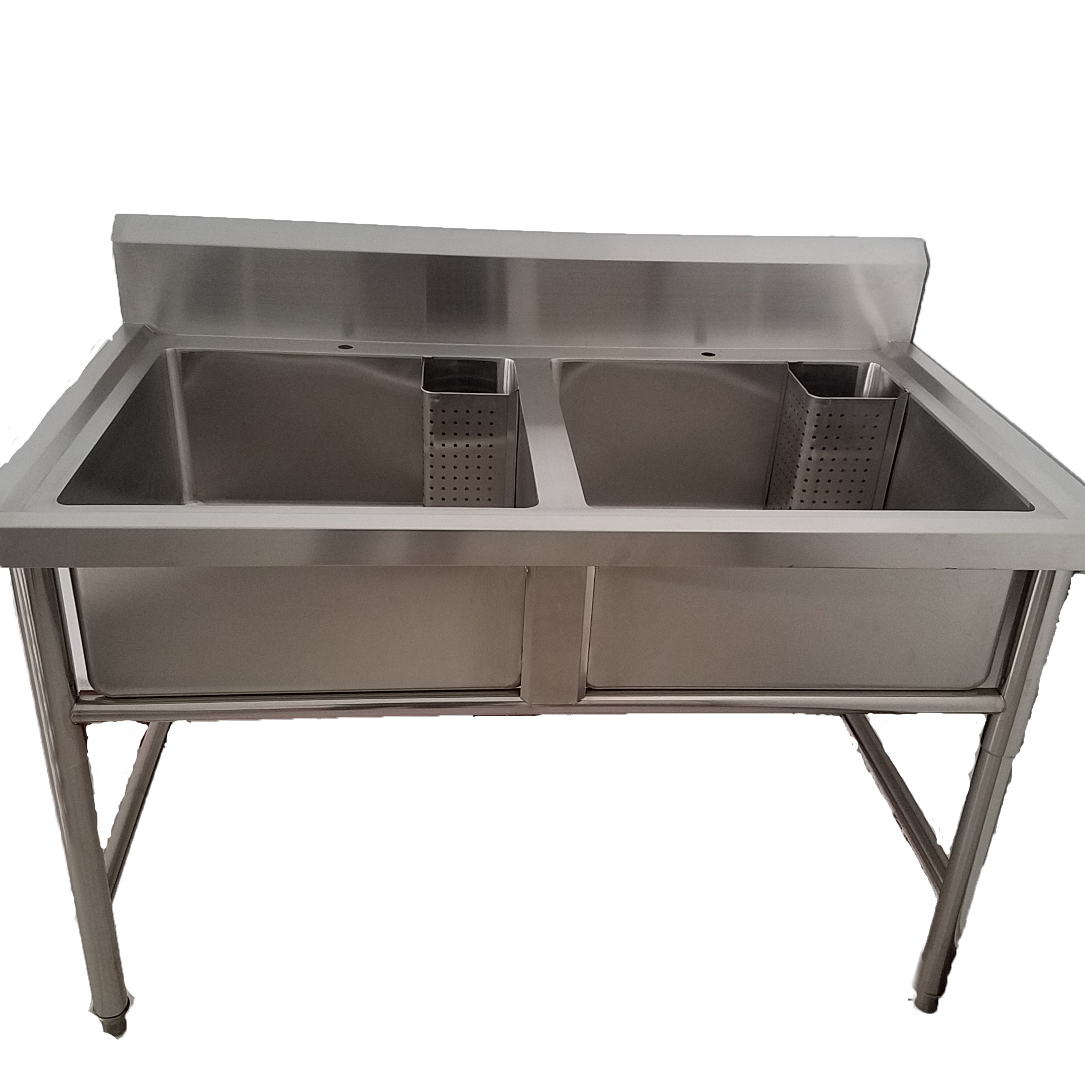 2023 Commercial Restaurant Kitchen Stainless Steel Defrosting Sink 3 Triple Bowl Sink Free Standing