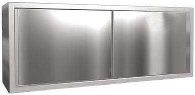 Wholesale Factory Direct Customized Kitchen Stainless Steel Wall Mounted/Hanging Cabinet Sliding Door/Middle Shelf