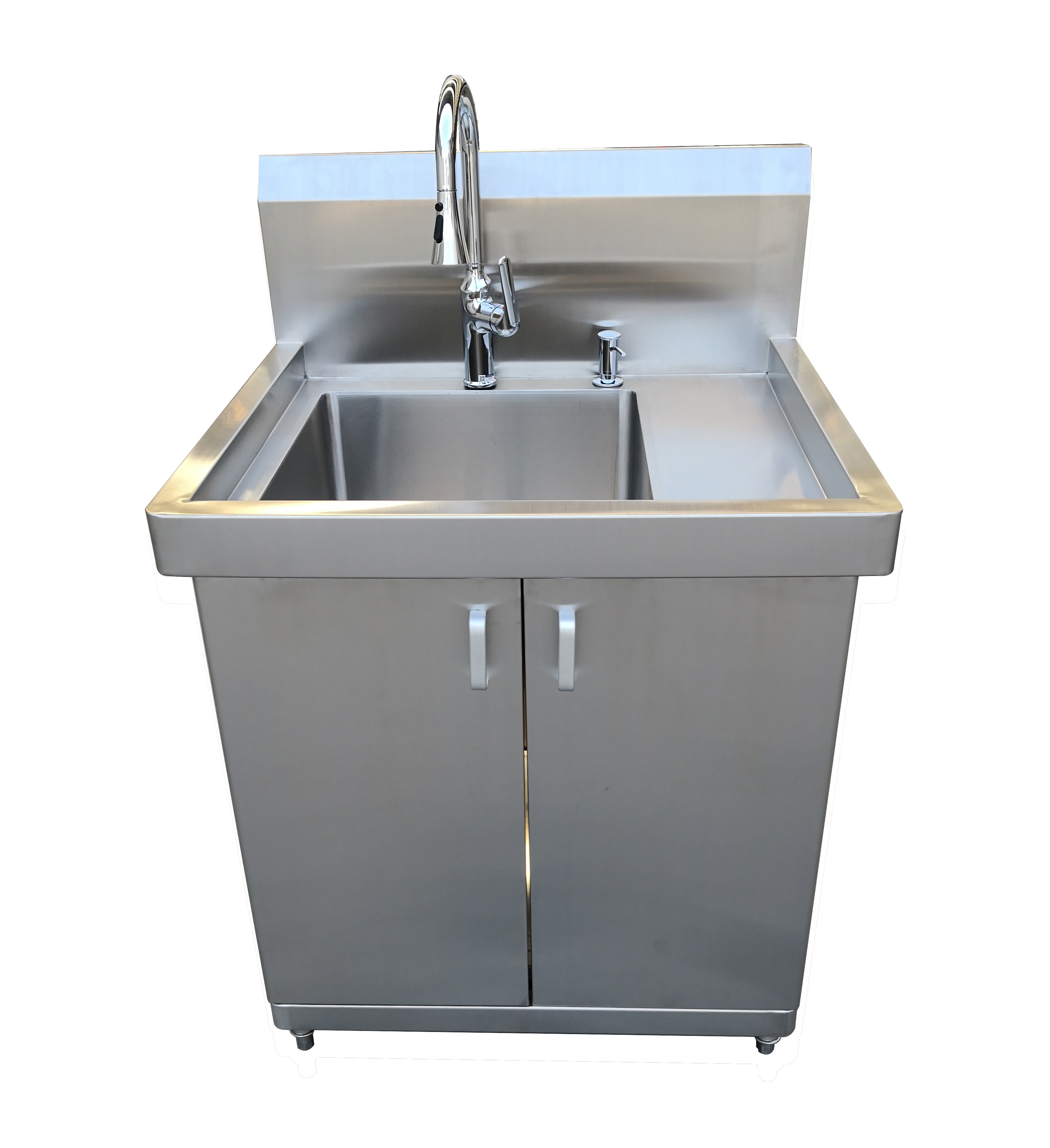 900mm Width Stainless Steel Sink w/ Pull Out Faucet