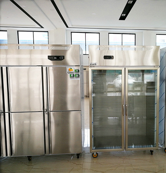 6 Door Stainless Steel Freezer With Moving Wheel