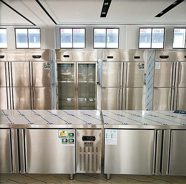 6 Door Stainless Steel Freezer With Moving Wheel