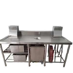 Factory price 201/304 Stainless Steel Multi-Functional Work Bench Cooking Table for Kitchen Restaurant