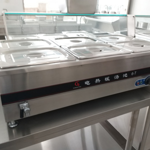 Hot Selling Electric Food Warmer Bain Marie Stainless Steel 201/304 Warming Soup with Glass 1.0-1.5mm Freestanding JSEC-042