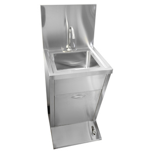 free standing stainless steel 201/304/316 hand wash basin food pedal touchless sink