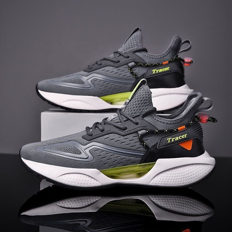 2024 spring new men's sports running walking mesh air cushion shoes mesh surface breathable man shoe casual shoe