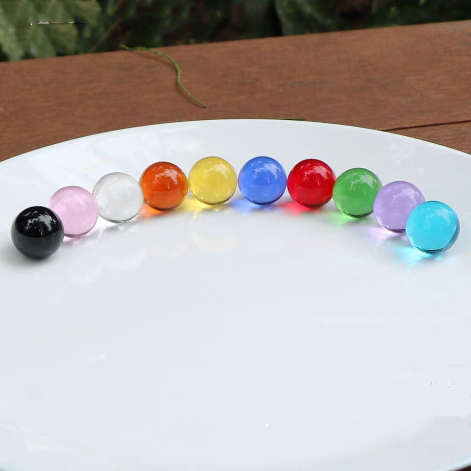 solid clear colored crystal marbles small borosilicate glass balls