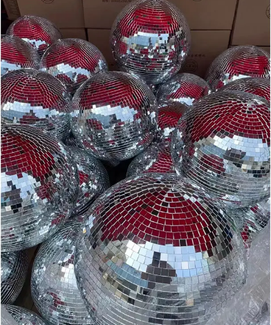 Wholesale 10cm 20cm 30cm 40cm 50cm 60cm 80cm 100cm silver black giant inflatable disco ball decor