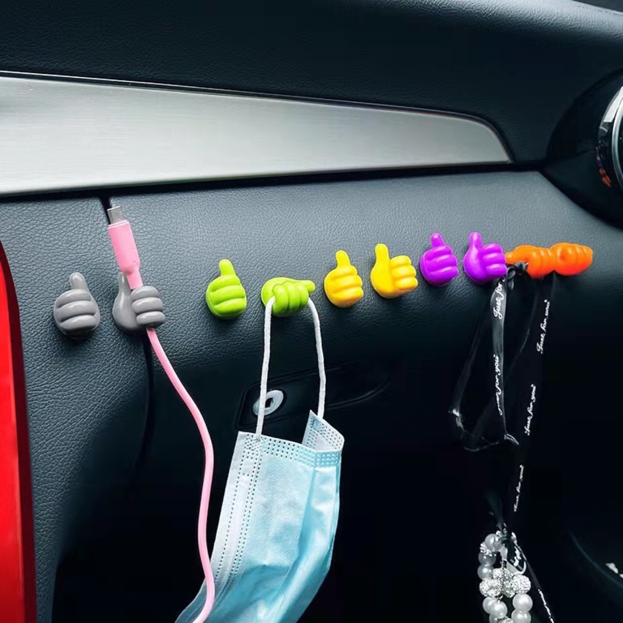 Wholesale modern Creative multifunction small Hand shape car usb holder Kitchen wall adhesive hook